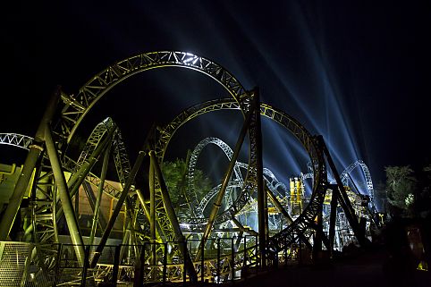 The Smiler Hero Shot, Alton Towers, Stafforshire, centro da Inglaterra