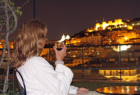 Vista do Castelo de São Jorge, Lisboa, Portigal