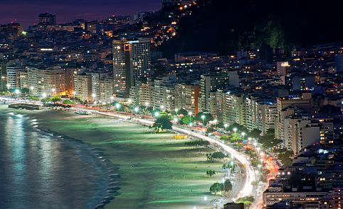 Vista da praia de Copacabana, Rio de Janeiro