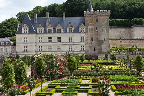 Jardim do Castelo de Villandry, Vale do Loire, França