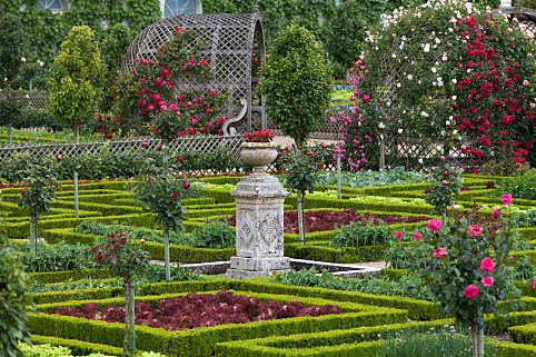 Jardim do Castelo de Villandry, Vale do Loire, França