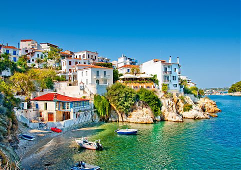 Parte antiga de Skiathos 