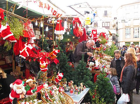 Mercado de Natal, Barcelona, Espanha 