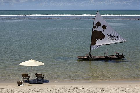 Jangada na praia 