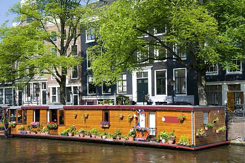 Casa barco em Amsterdã, Holanda