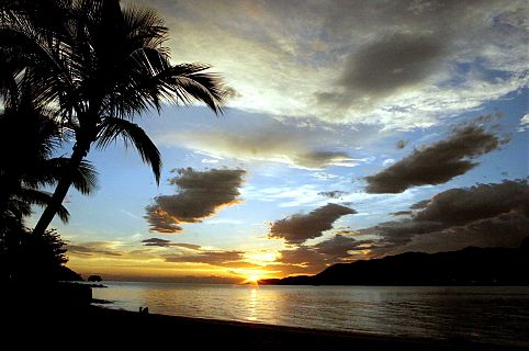Fim de tarde na praia do Perequê