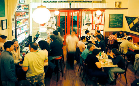 Customers wait to be seated at restaurant Ritz