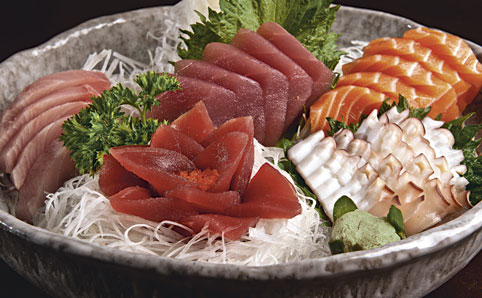 A platter of sashimi