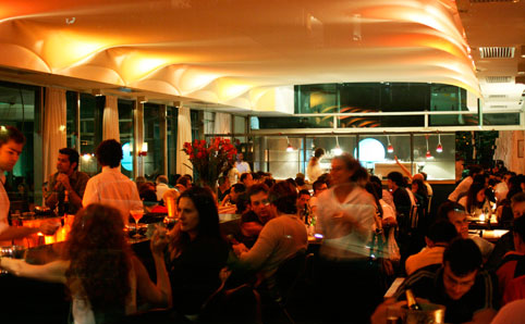 The bustling interior of Spot restaurant