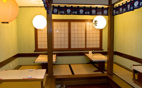 Inside Tanuki sushi restaurant