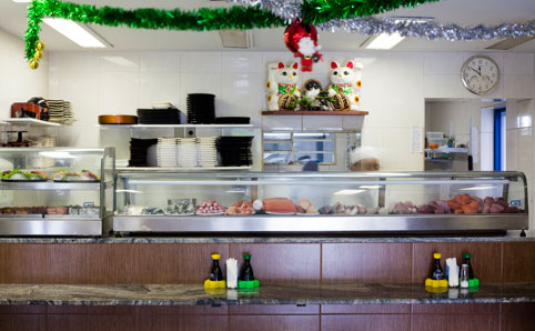 Inside Uo Katsu restaurant