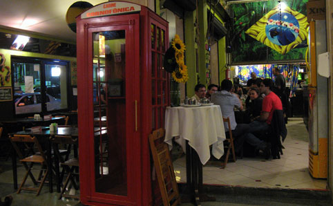 The stereophonic phone box at Boteco Brasil