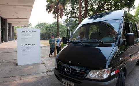 The art van parked up at the Bienal