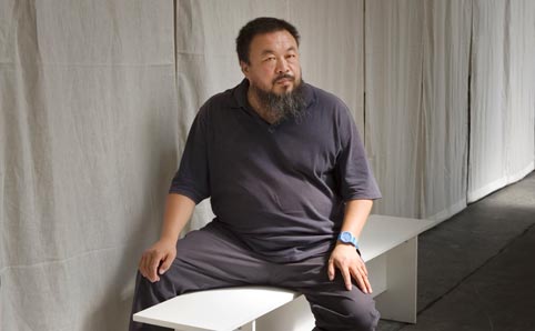 The artist Ai Wei Wei in his Beijing studio