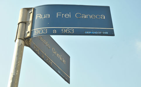 Placa da Rua Frei Caneca